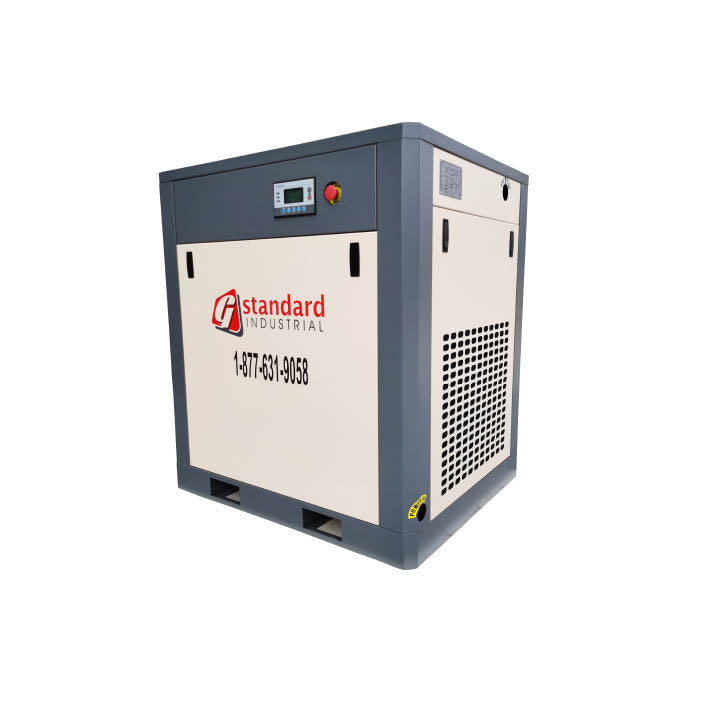 A rotary screw air compressor