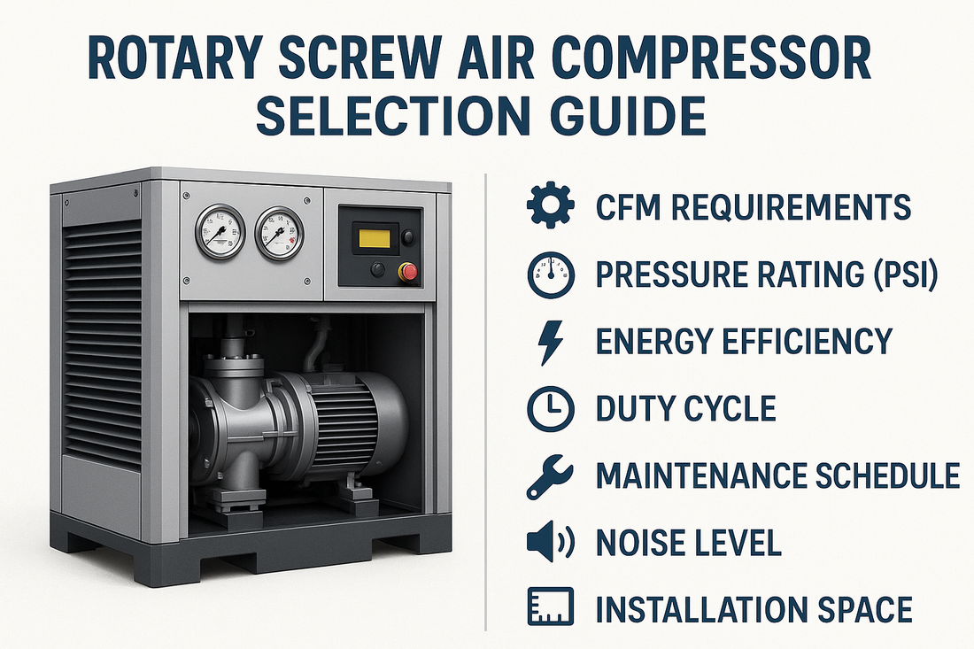 A picture of a rotary screw compressor