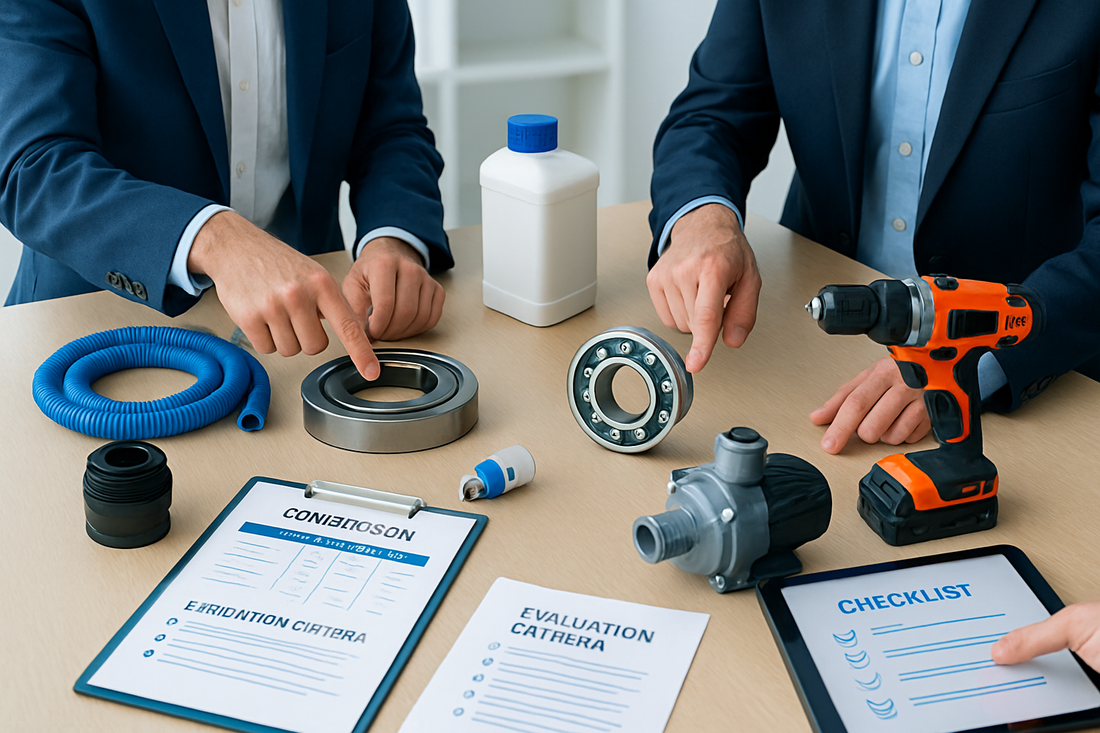 Business men discussing bearings