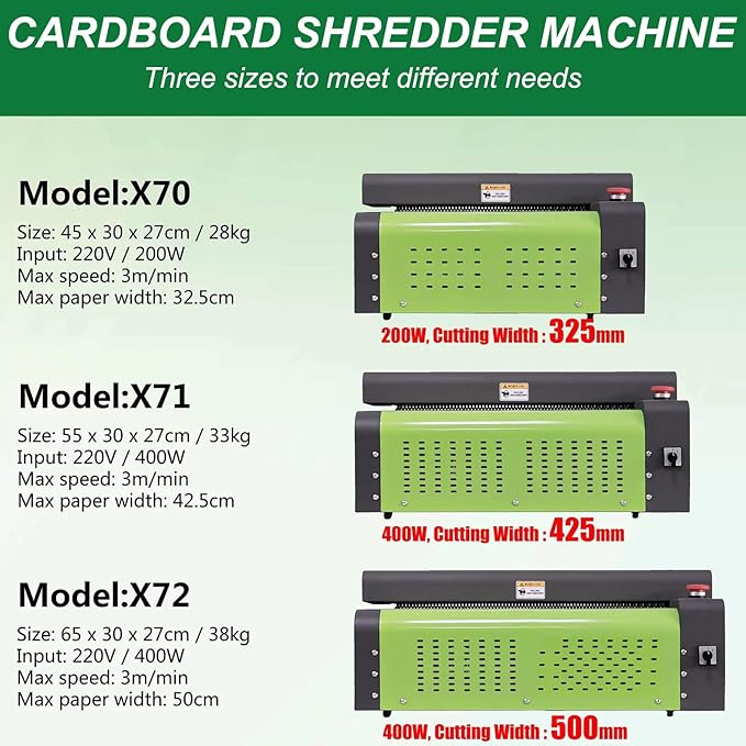 Showcasing the three green machine models