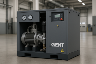 A rotary screw air compressor